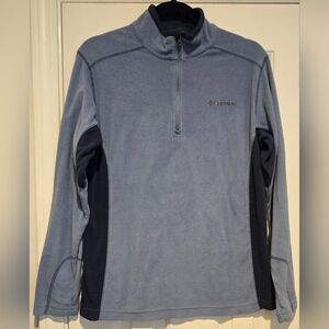 Men's Columbia Klamath Range II 1/2 Zip Fleece Size Small Blue